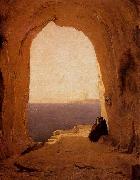 Karl Blechen Grotto in the Gulf of Naples oil painting reproduction